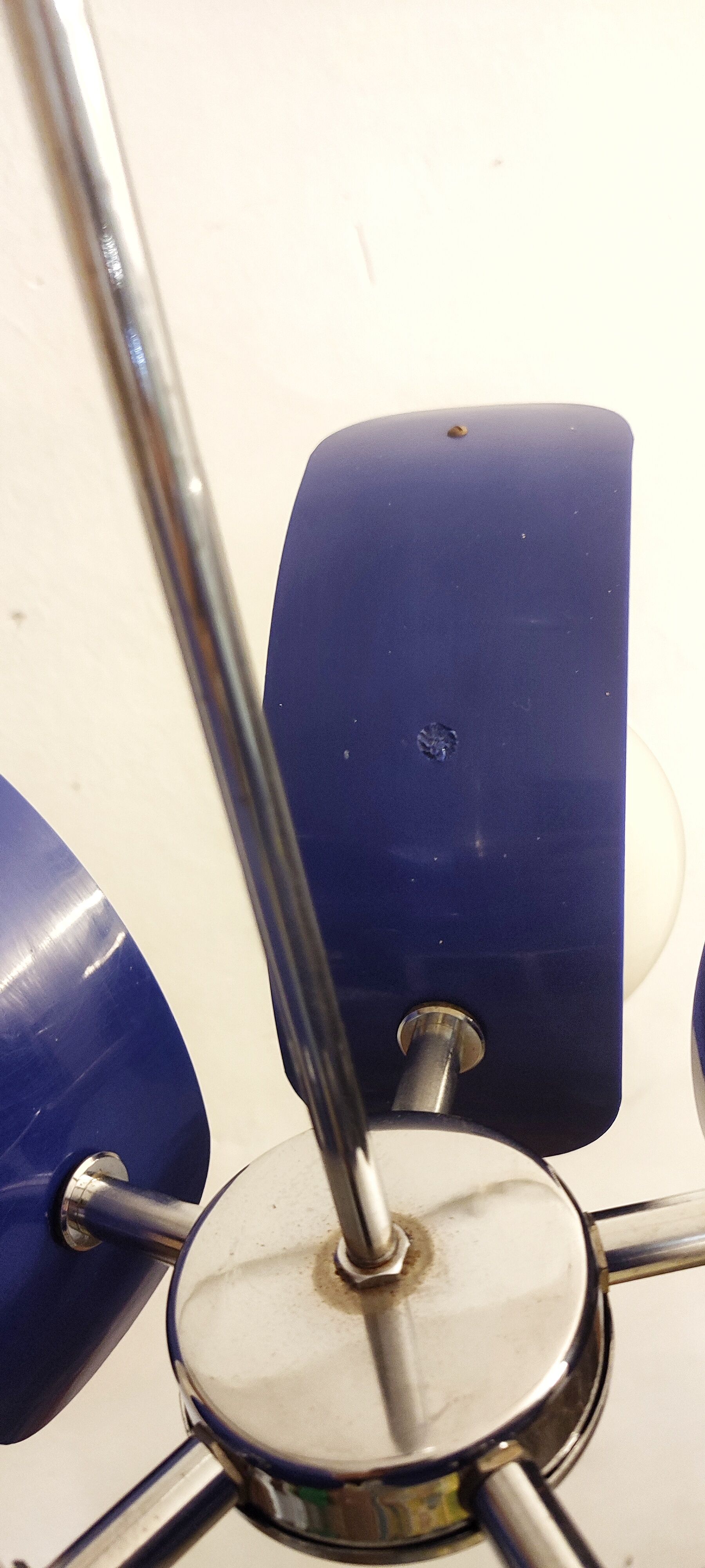 Plastic and glass ceiling lamp spain, 1970s