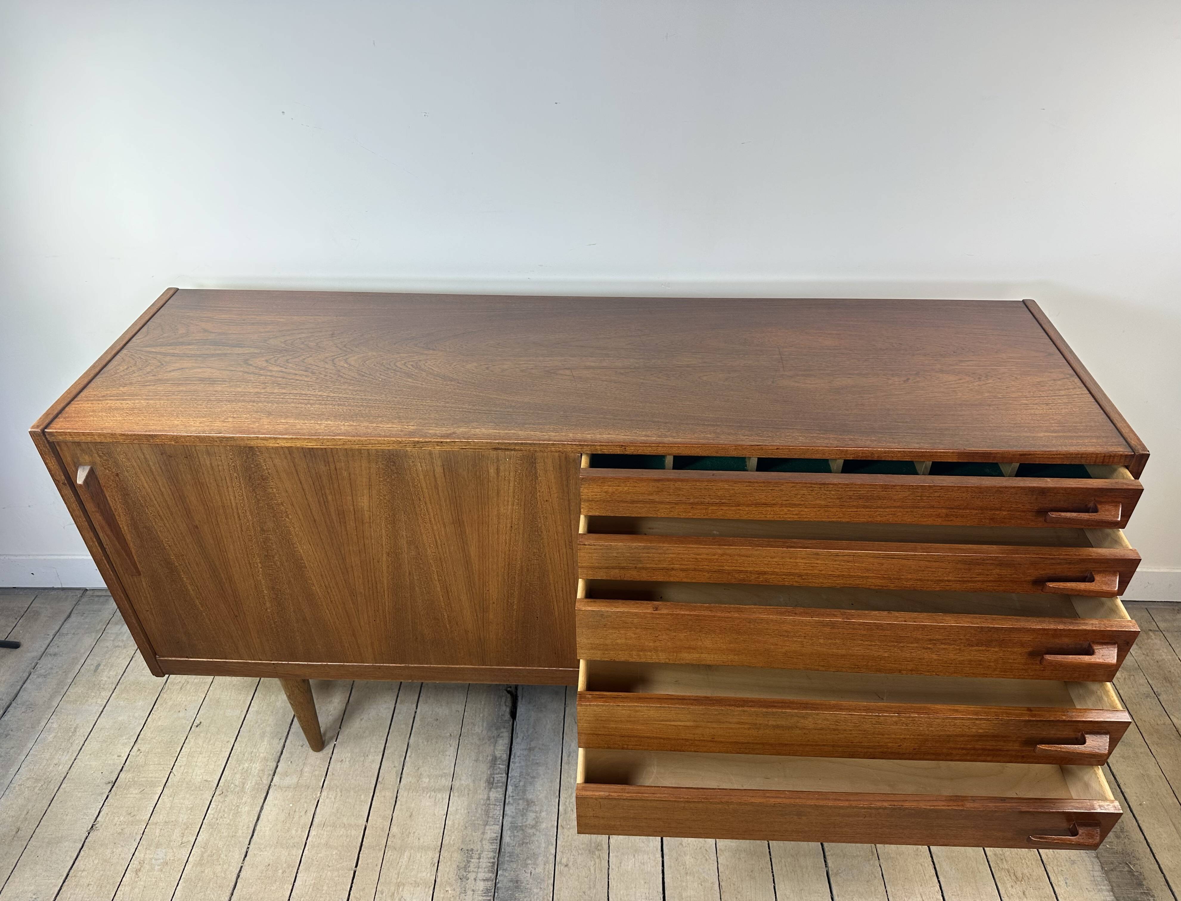 Vintage Scandinavian teak sideboard 1970s