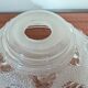 Moulded glass lampshade with floral decoration, granite texture.