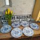 Set of underglaze plates England vintage