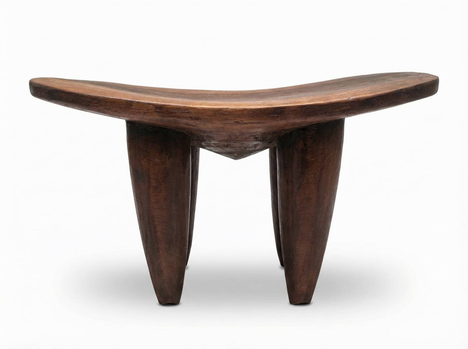 Grand senoufo stool — royal l26 in solid wood n1 - scu piece