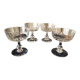 Suite of 4 crystal champagne glasses from the 1930s 1940s