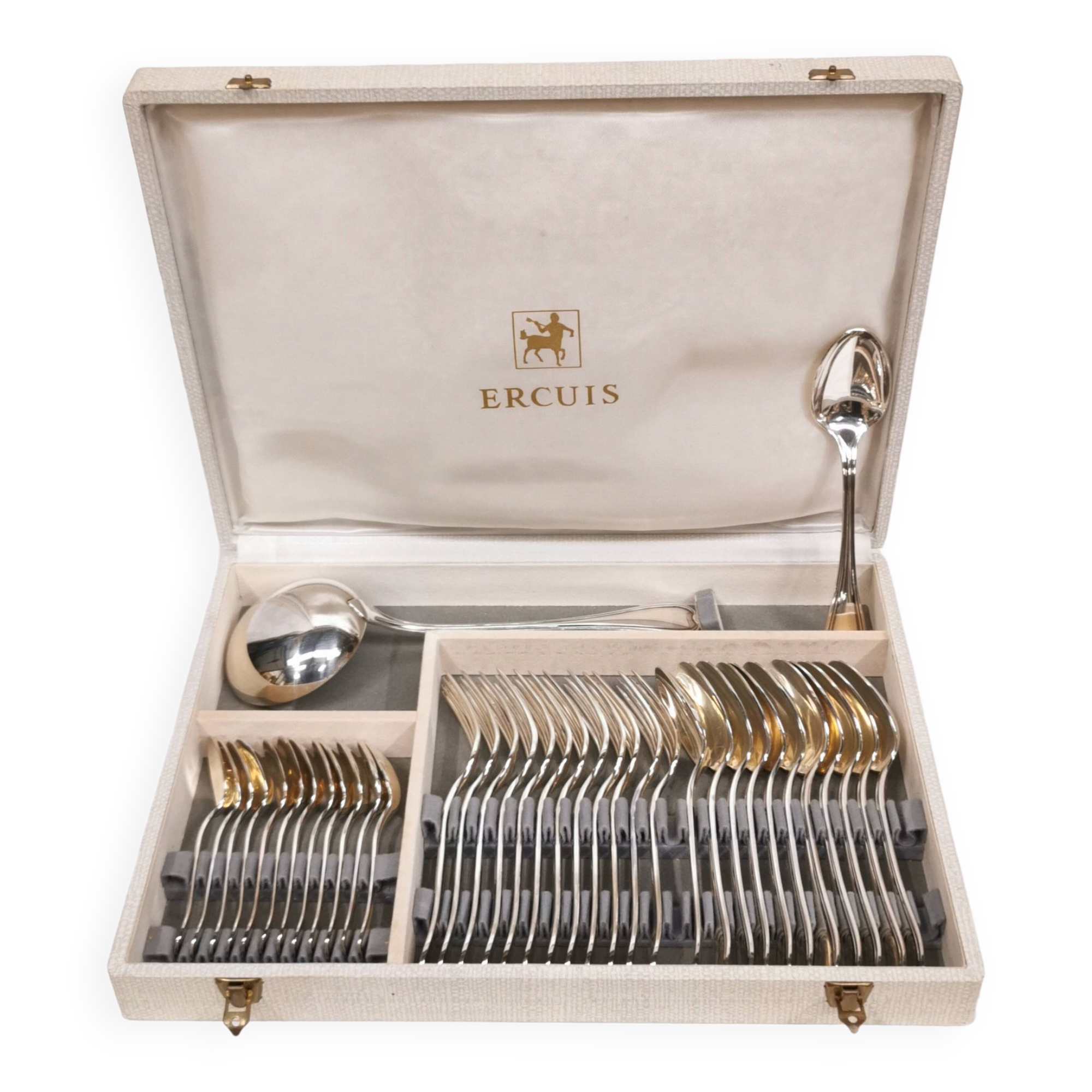 Ercuis 100 37-piece cutlery set, silver metal
