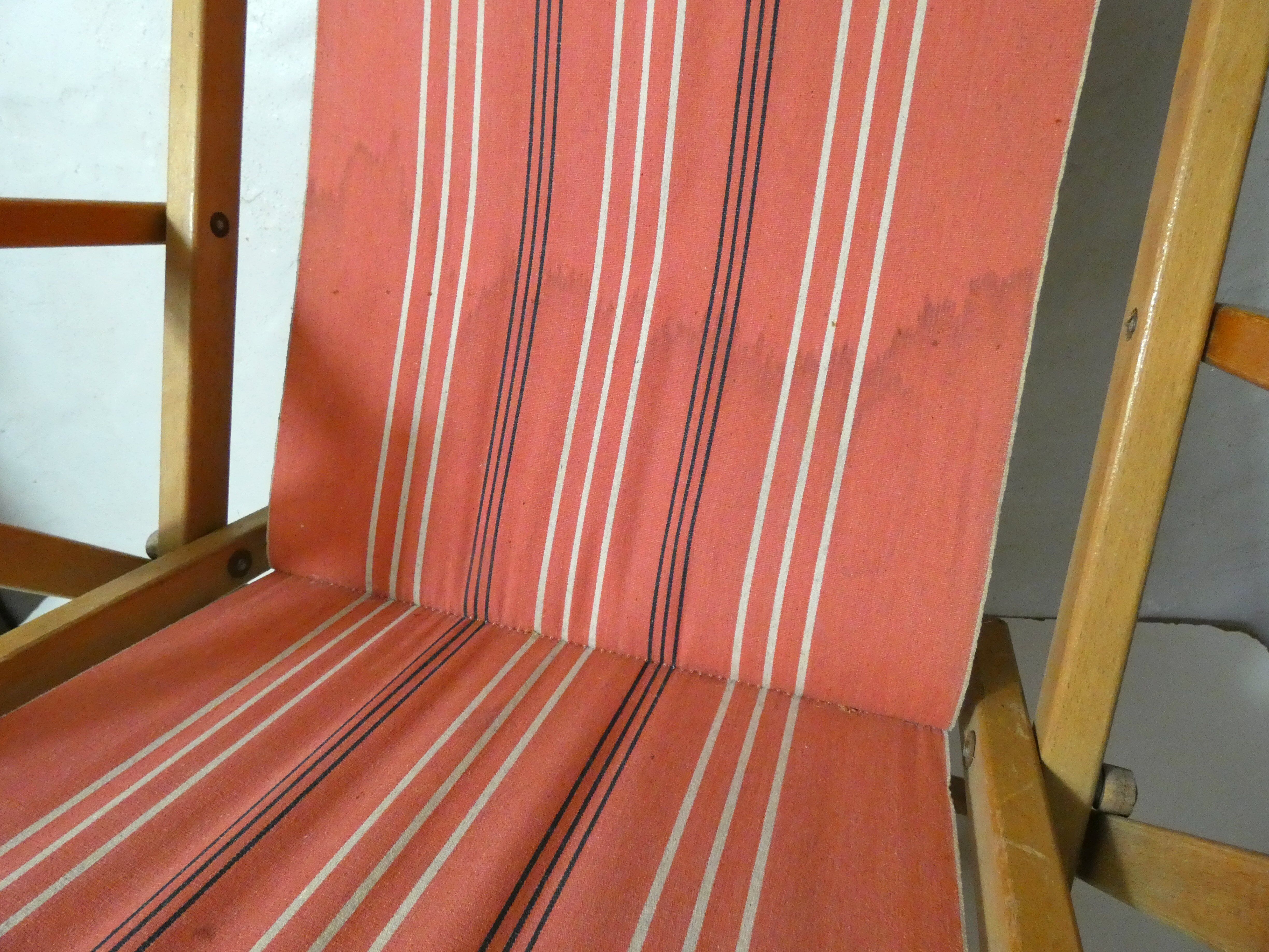 Fauteuil pliant années 50 style transat chilienne