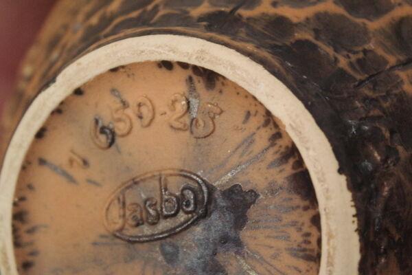 Vase cruche vintage jasba bas reliefs animaux fantastiques
