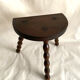 Tripod stool in turned wood