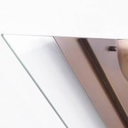 Dutch Design copper colored wall lamp with glass, Dijkstra 1980s