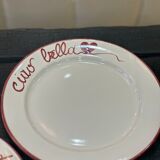 Hand-painted Italian handmade plate "Ciao Bella"