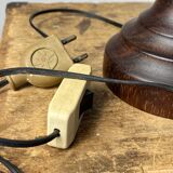 Wooden and ostrich egg lamp base