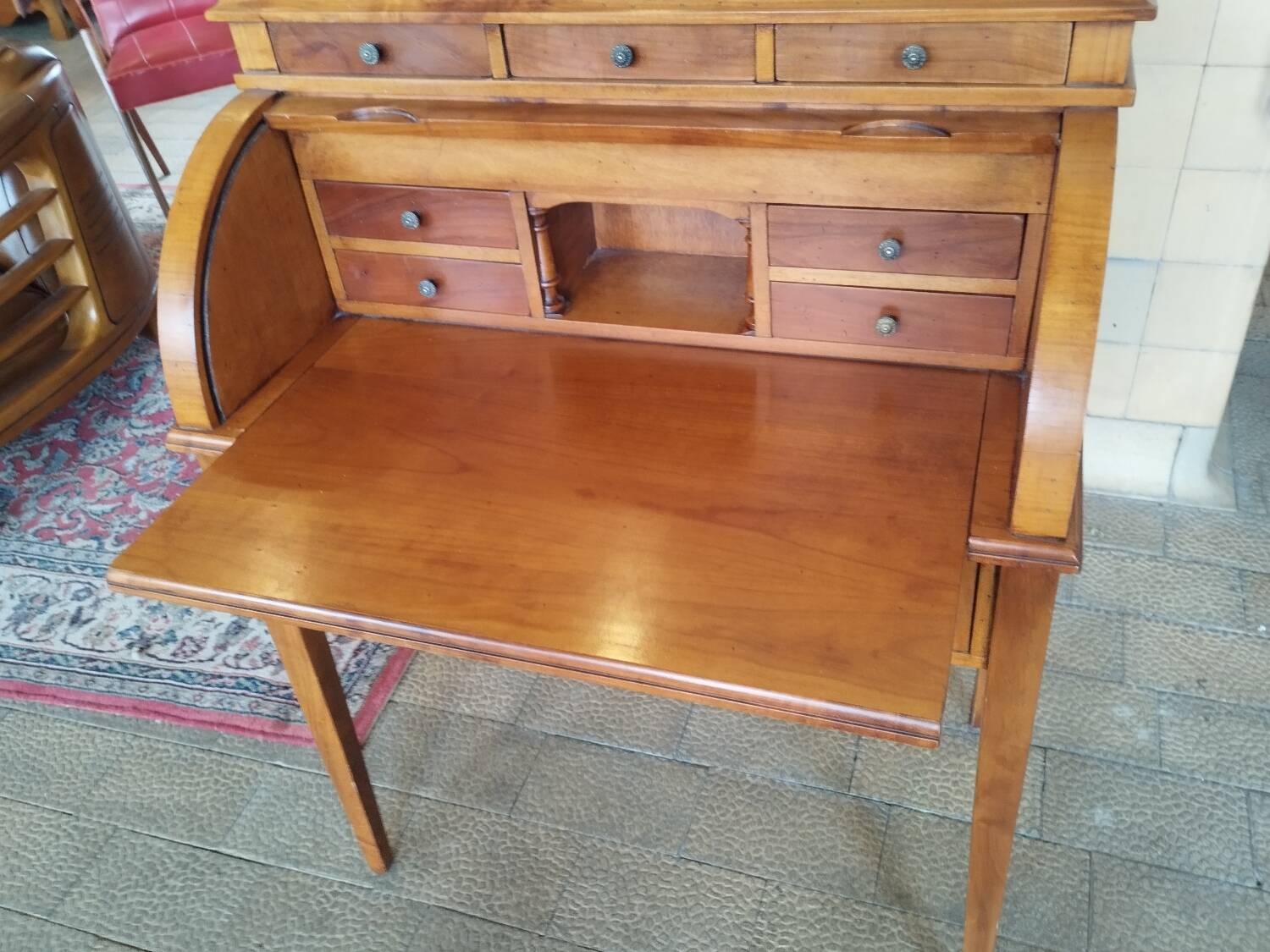 Antique cylindrical desk, Louis XVI style