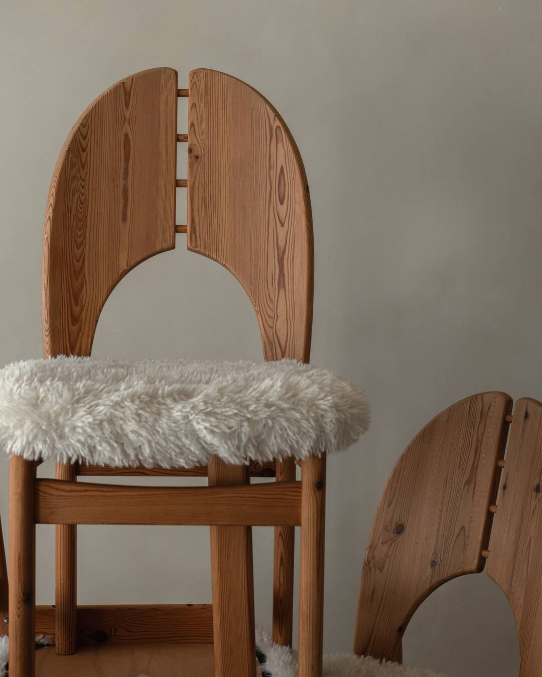 Vintage Danish Pine Dining Chairs | Set of 4 | Niels Koefoed Style