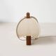 Postmodern table lamp in wood and canvas, Poland, 1980s