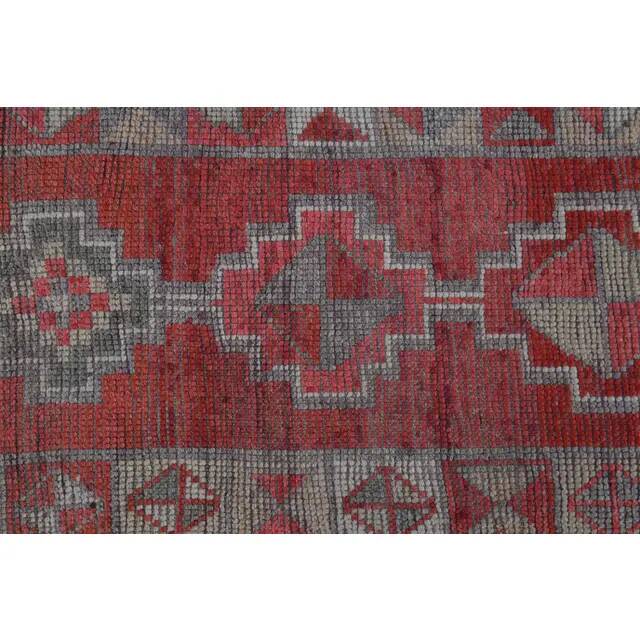 1970s Vintage Turkish Oushak Handmade Wool Cotton Pink Runner Rug 82x304