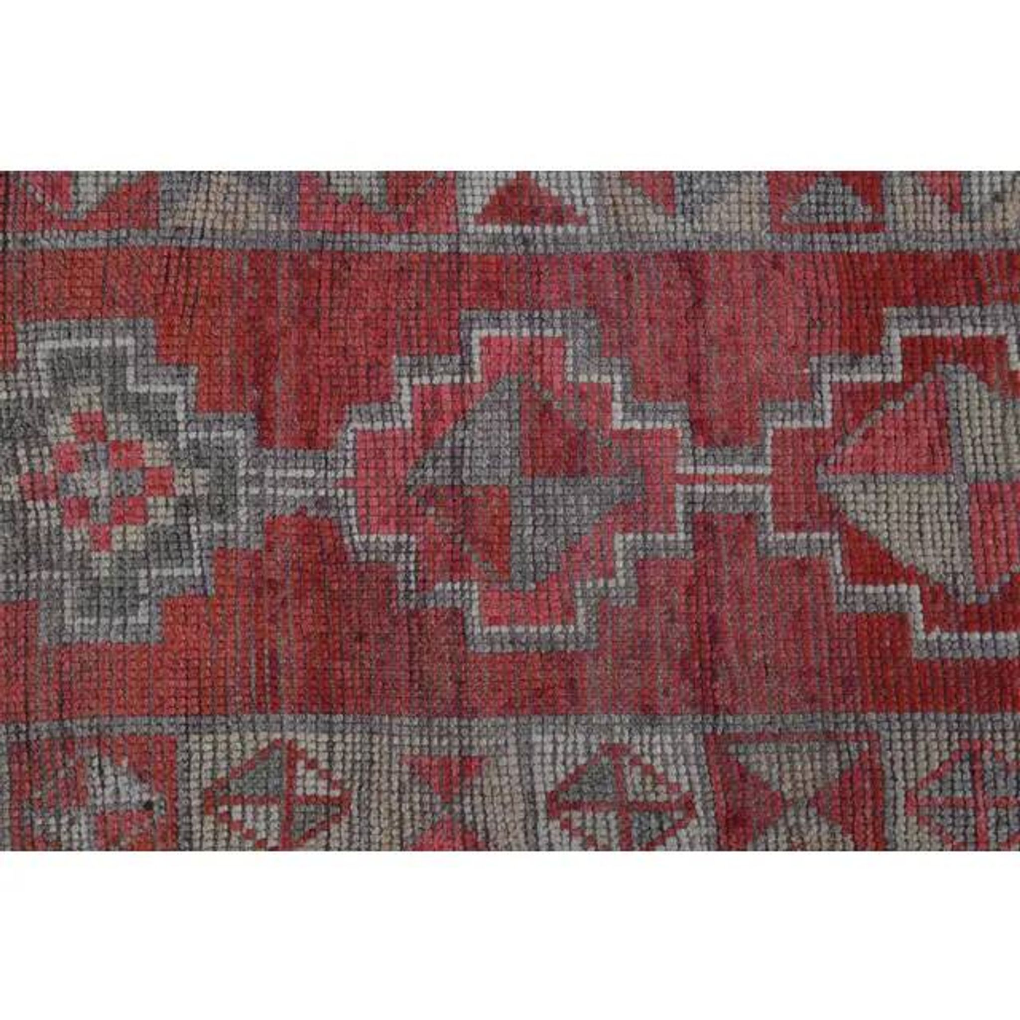 1970s Vintage Turkish Oushak Handmade Wool Cotton Pink Runner Rug 82x304