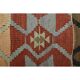 1970s Vintage Turkish Oushak Handmade Wool Cotton Pink Runner Rug 107x255