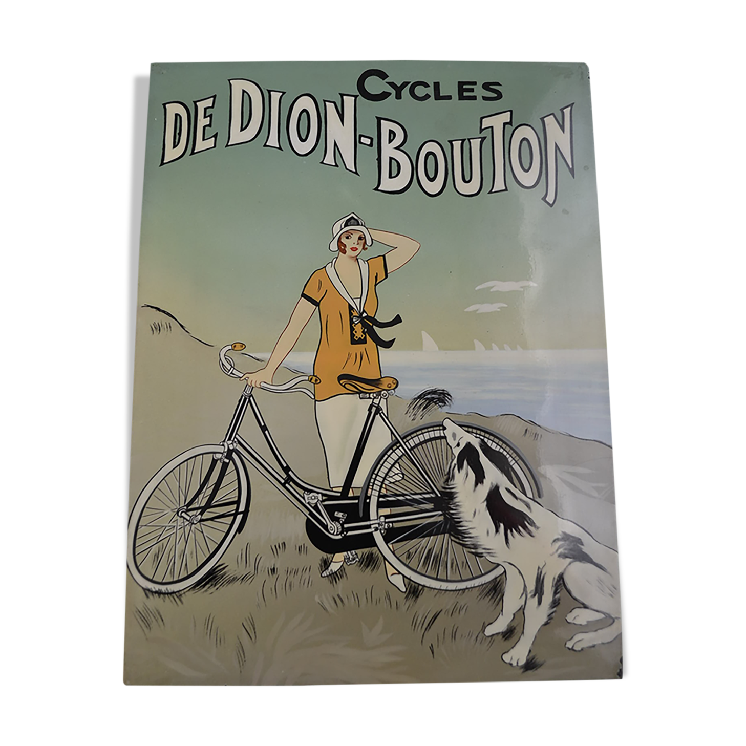 Wooden bicycle billboard