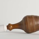 Brown Stoneware Table Lamp, Model number 59617, by Scheurich West Germany 1960s