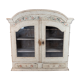 Grey painted hanging glass cabinet in gustavian style from around 1820