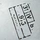 Vintage painted sheet metal plate 1975