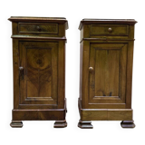 Pair of bedside tables from the Louis Philippe period in walnut.