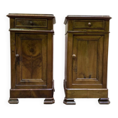 Paire de tables de chevets époque Louis Philippe en noyer