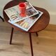 Table d’appoint tripode scandinave vintage en teck "Frya"