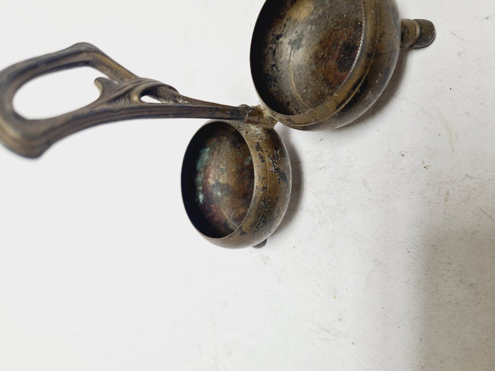 Art Nouveau salt and pepper holder by Niemen Glassworks, Poland, 1920s