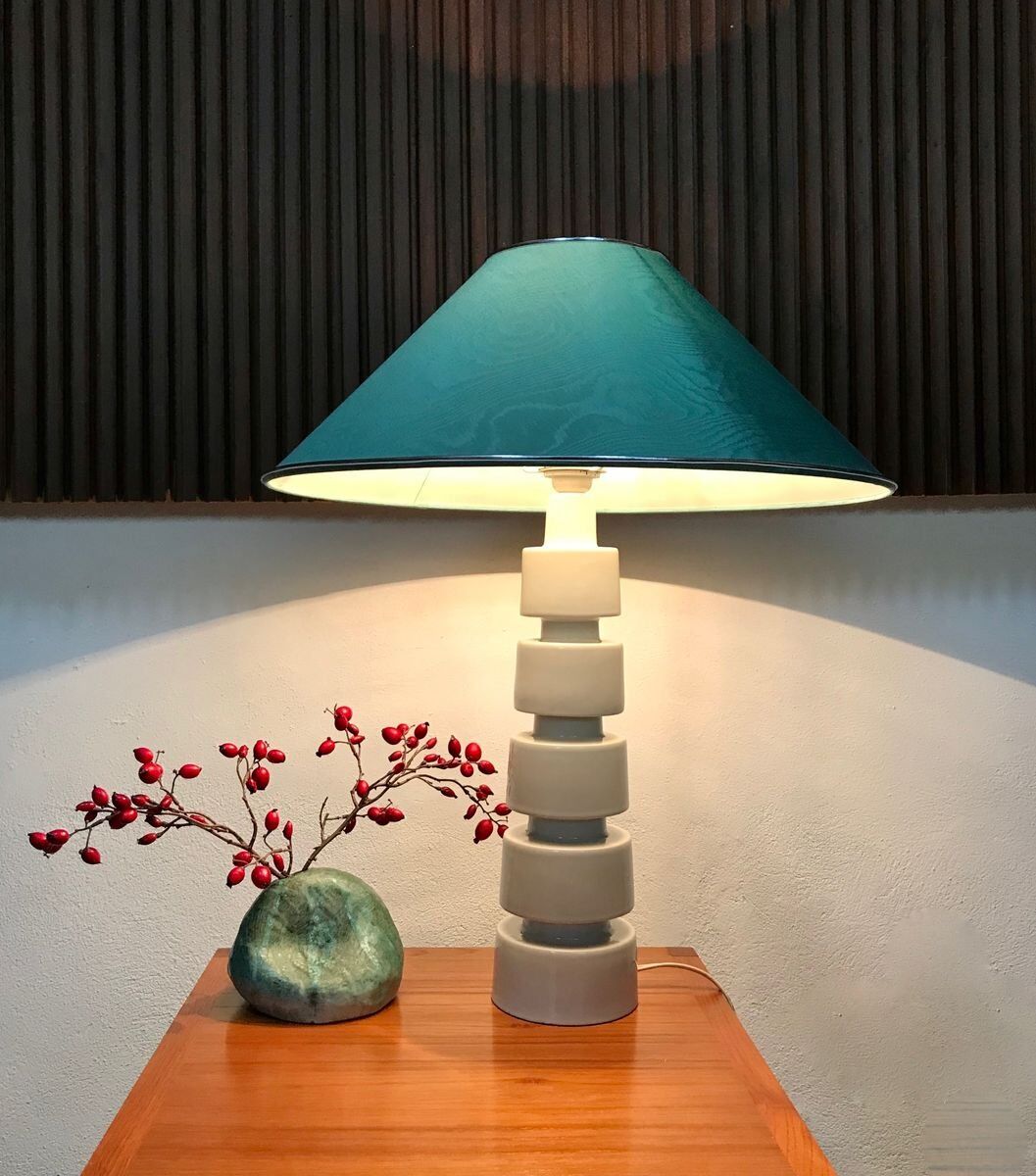 Sculptural Glazed Ceramic Art Table Lamp, Germany 1960s