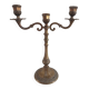 3-light bronze candle holder