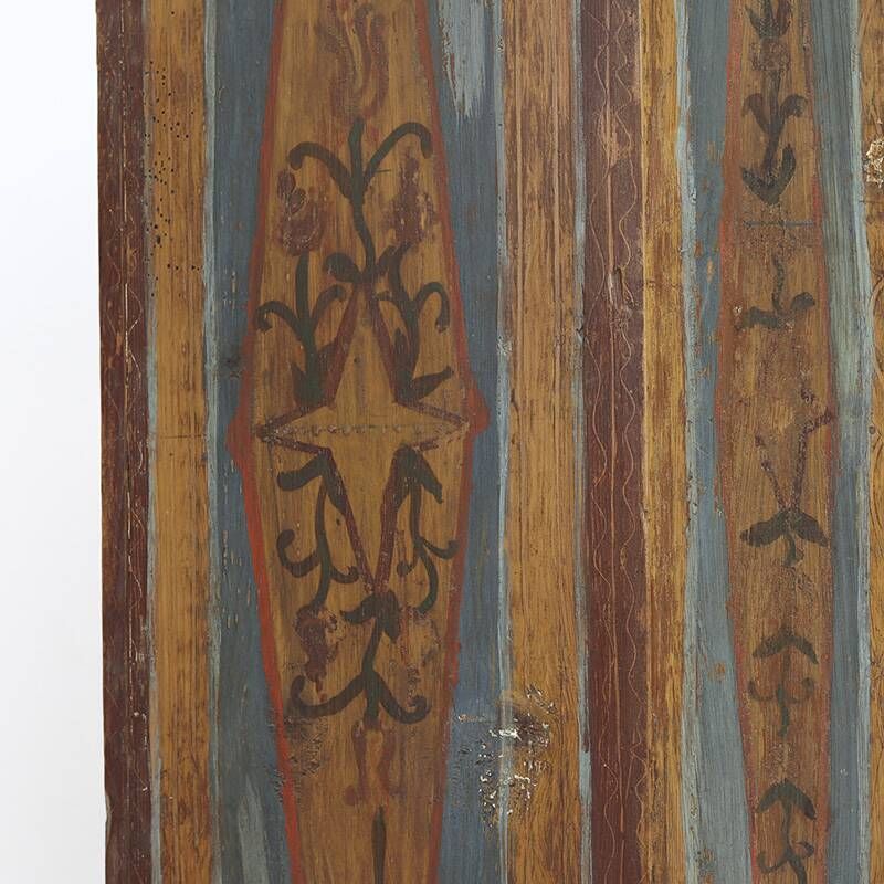 Armoire de mariée peinte art populaire de ferme rustique, 1827