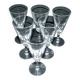 Baccarat lot de 6 flûtes à champagne en cristal taillé modèle Carcassonne 1960