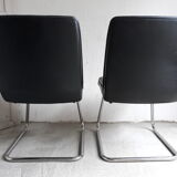 Fauteuil vintage cuir noir