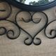 Vintage witch round mirror with wrought iron - 38cm