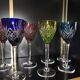 12 coloured cups / glasses Saint-Louis model Chantilly