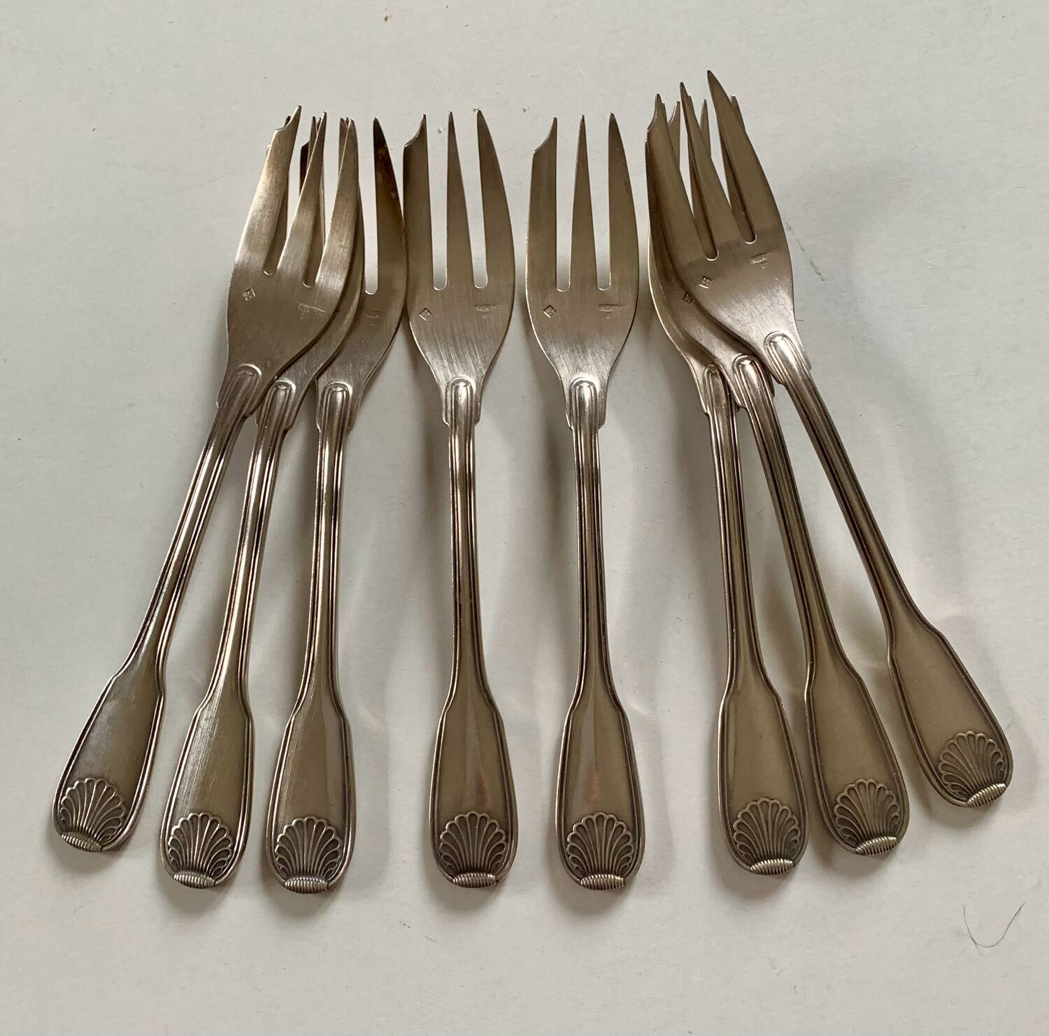 8 small Argental goldsmith forks