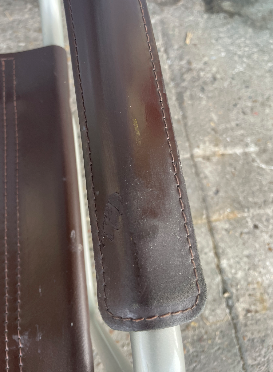 Antique leather armchair