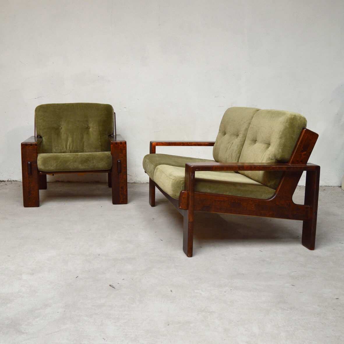 Sofa 2 places and a Chair "Bonanza" by Esko Pajamies for Asko