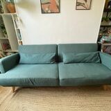 Green 4-seater sofa bed - Maison du monde