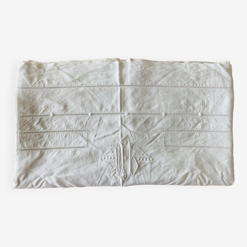 Antique linen embroidered sheet