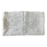 Drap ancien en lin brodé