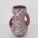 Vase céramique Fat Lava lila - Vintage