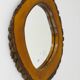 Wall mirror tree trunk in walnut, Carl Aubock modernist style, Austria, 1950s.