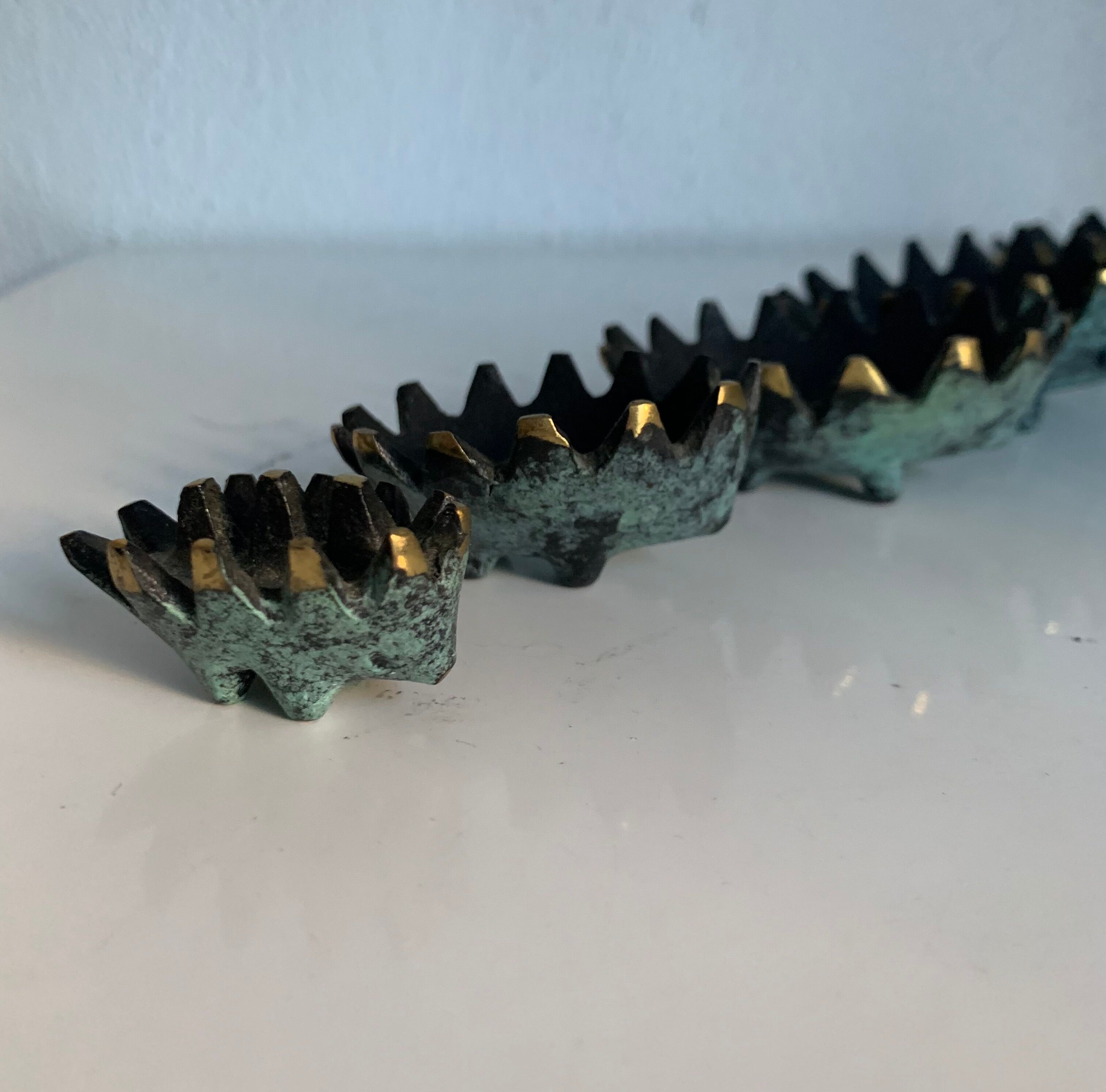 Vintage ashtrays 1950 hedgehogs by Walter Bosse for Hertha Baller