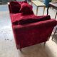 Red velvet daybed