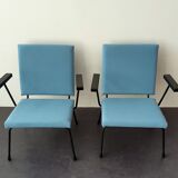 Set of 2 model 415 lounge chairs by Wim Rietveld for Gispen, The Netherlands 1950's