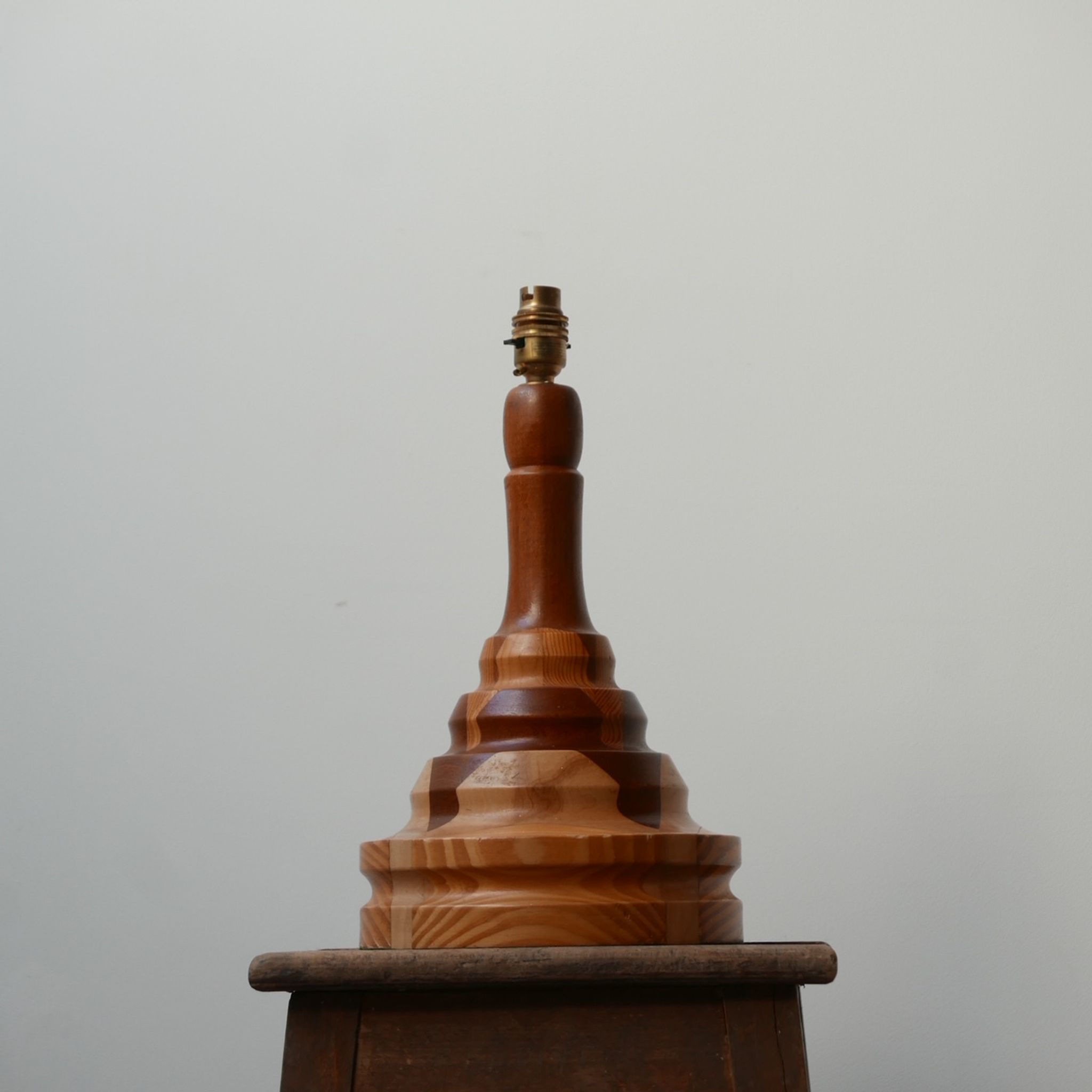 Lampe de table de spécimen en bois du milieu du siècle