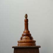 Lampe de table de spécimen en bois du milieu du siècle