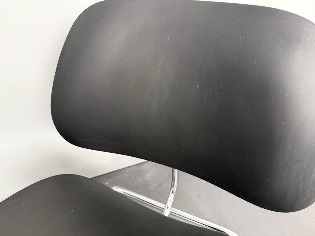 Set of 4 LCM chairs made of chrome-plated metal with black plywood by Charles & Ray Eames for Herman Miller, Germany, 1960s