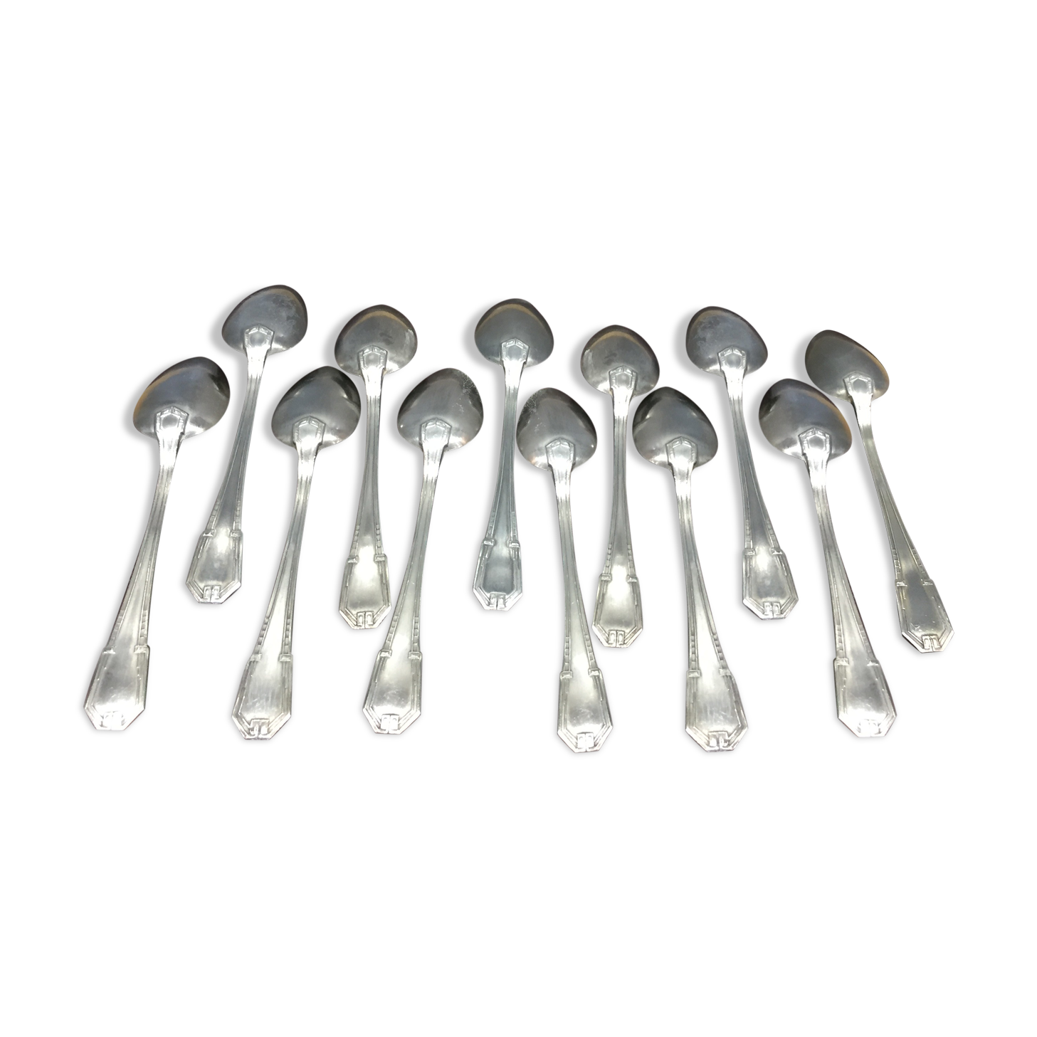 Série de 12 cuillères à dessert Art Deco