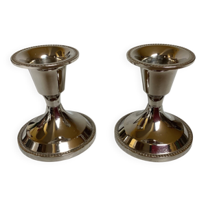 Paire de petits bougeoirs